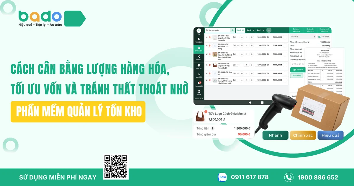 Cách Cân Bằng Lượng Hàng Hóa, Tối Ưu Vốn Và Tránh Thất Thoát Nhờ Phần Mềm Quản Lý Tồn Kho   